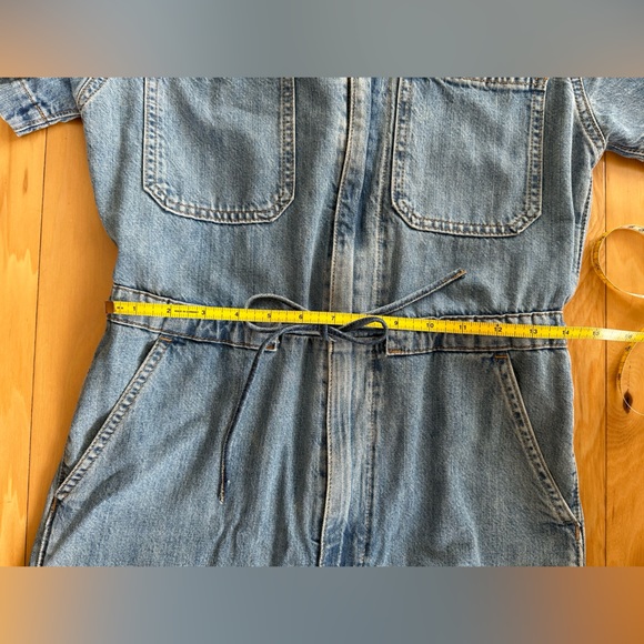 LEVI’S Jumpsuit/ Utility Overalls Wide Leg, Blue Jean Denim- Anthropologie - Picture 11 of 14
